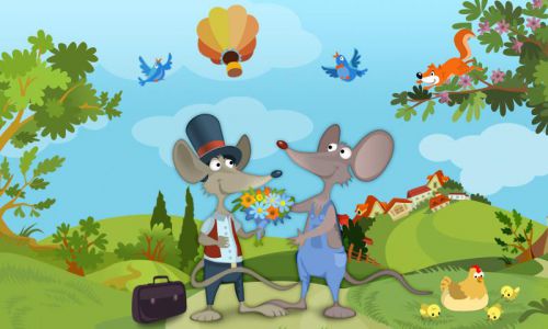 Historia del ratón de la ciudad y del ratón del país para niños Fuente de la imagen -> @ www.play.google.com